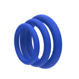 Lynk Pleasure Cock Ring Blue LOOP · Silicone Constriction Ring Set