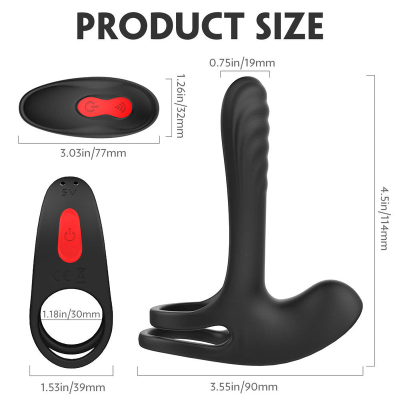 Lynk Pleasure Cock Ring SIMUL 9 Speed Remote Vibrating Couples Girth Enhancing Ring
