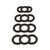 Lynk Pleasure Cock Ring Total Control 4 Piece Silicone Constriction Band Set