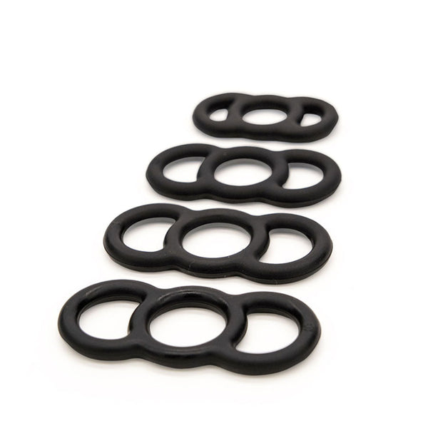 Lynk Pleasure Cock Ring Total Control 4 Piece Silicone Constriction Band Set