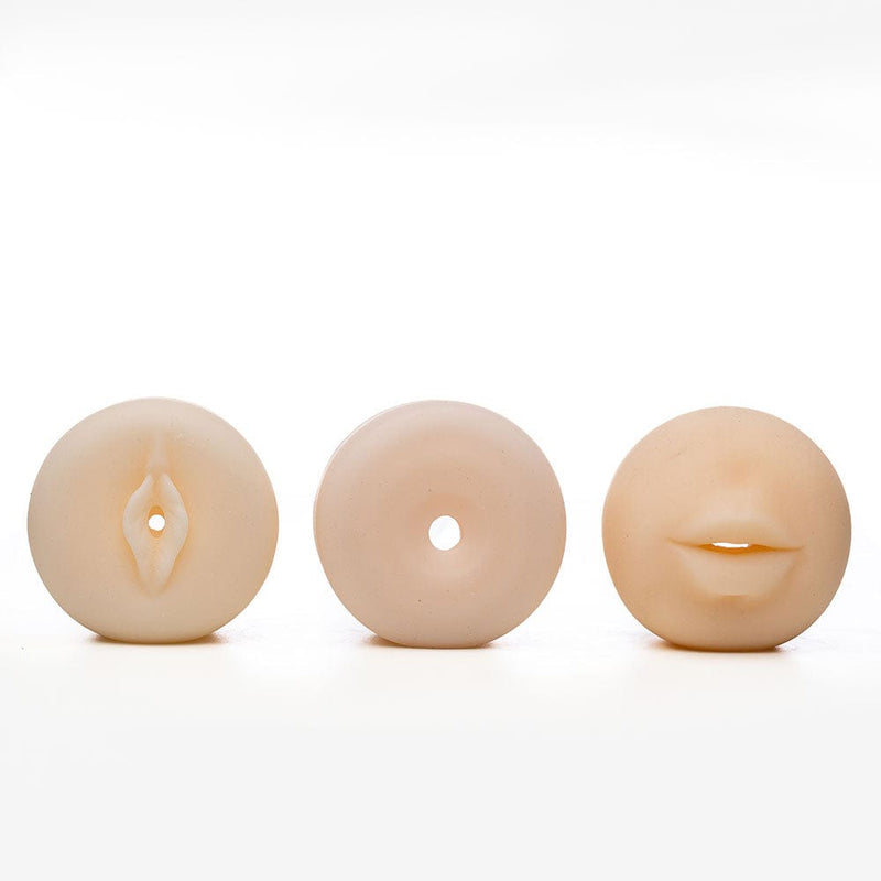 Realistic Vagina, Anus and Mouth Donuts Soft Silicone Seals for Penis