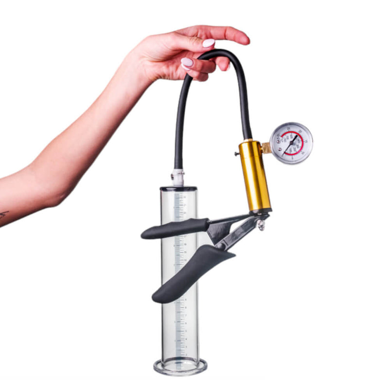 Lynk Pleasure Penis Pumps Endurance Pro 12 Inch Penis Pump + Air Gauge