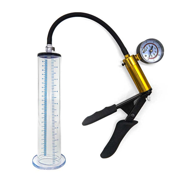 Lynk Pleasure Penis Pumps 1.75 Inches / Comfort Grip + Gauge Endurance Pro 9 Inch Penis Pump + Air Gauge
