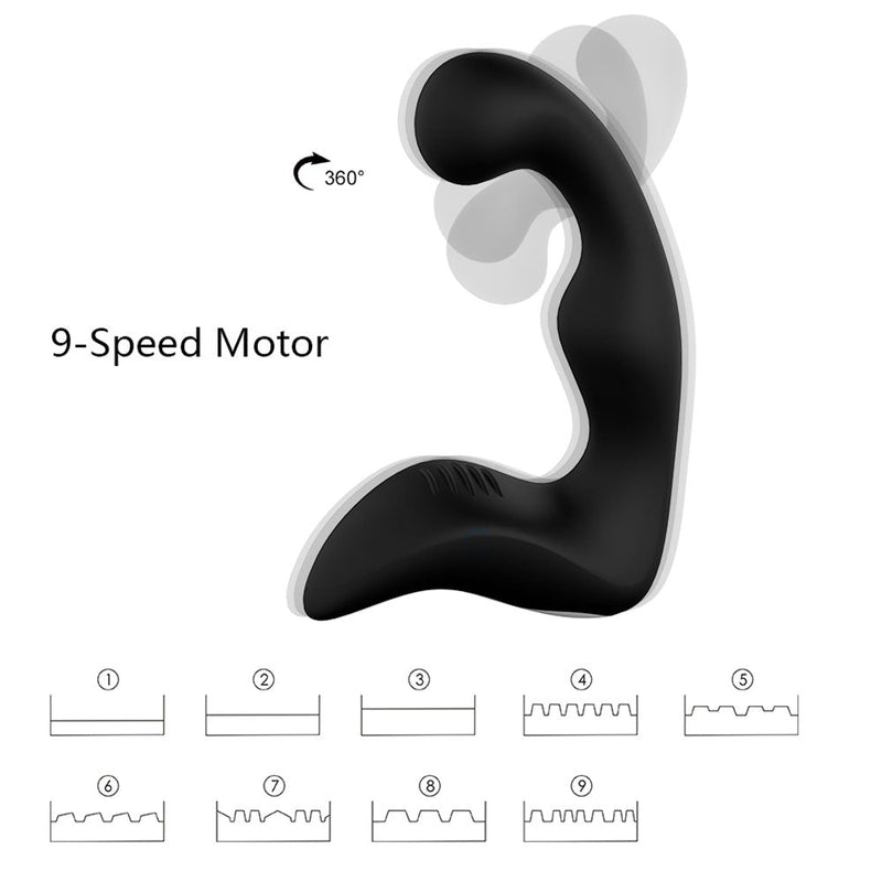 Lynk Prostate Massagers FORTIS 9 Speed Remote Controlled Vibrating Prostate Massager